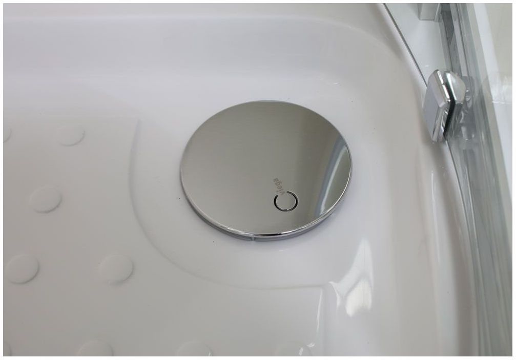 NPE2142 Душевая шторка DELTA ( 900 х 900 х2000 ) нержавеющая сталь стекло прозр 8 мм(R550)  202312 - 3