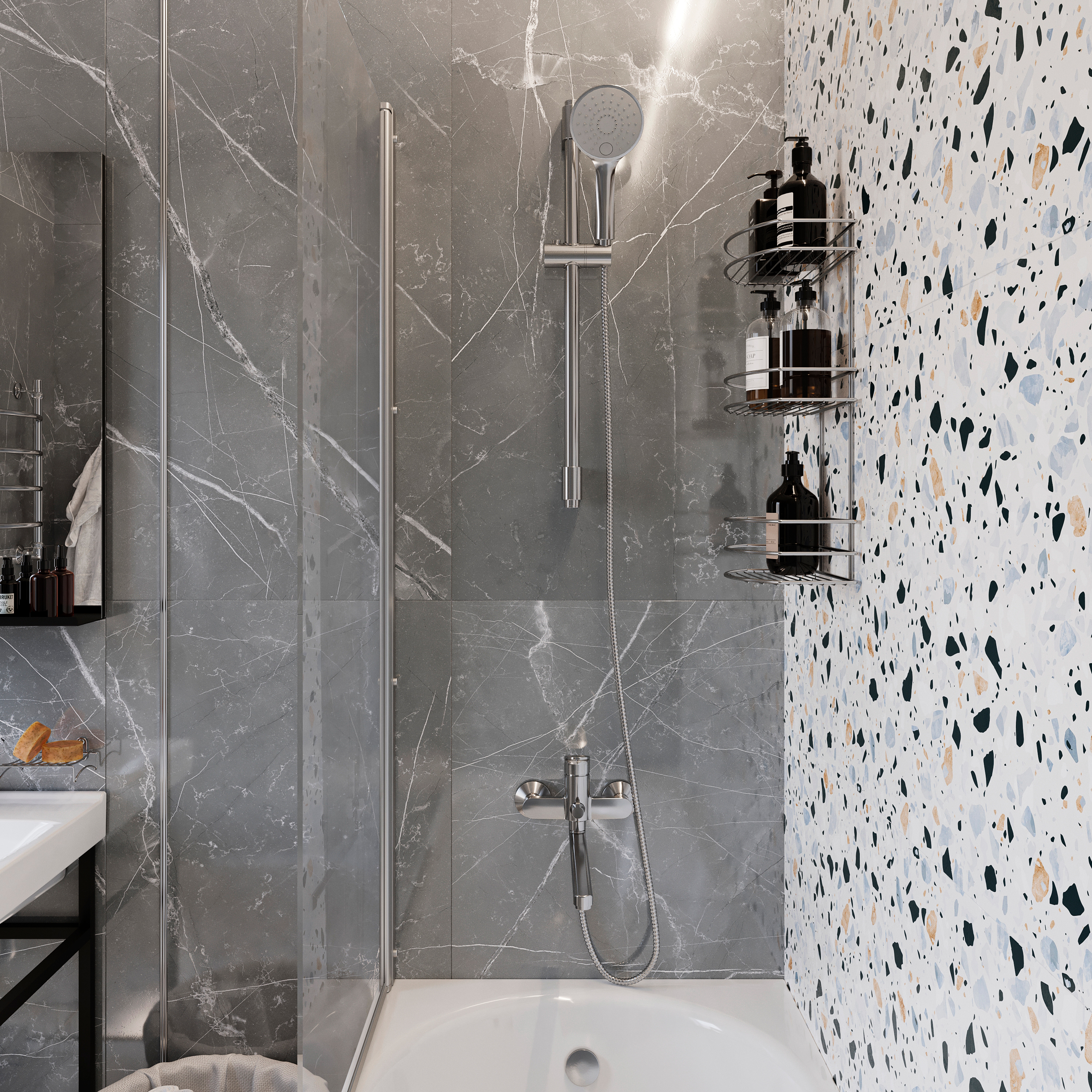 Полка DIWO Смоленск П16097 хром - 3