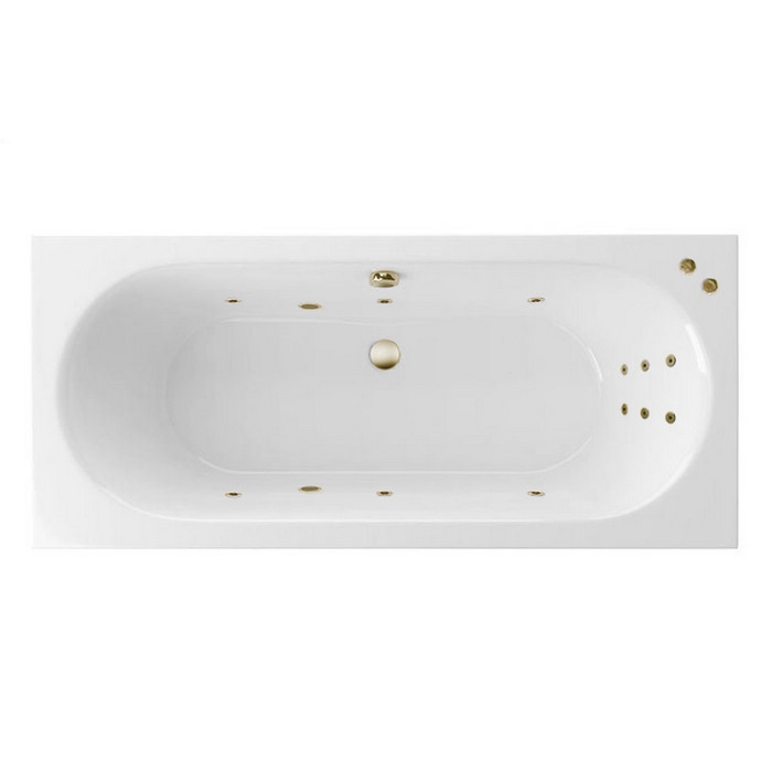 Ванна акриловая Excellent Oceana Slim Line 180х80 с гидромассажем белый - бронза WAEX.OCE18S.LINE.BR - 0