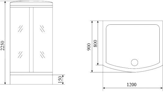 Душевая кабина Timo Lux T-7715 - 3