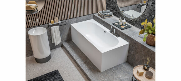 Ванна из литьевого мрамора Kolpa San Atys 180х85 белая 922840 - 1