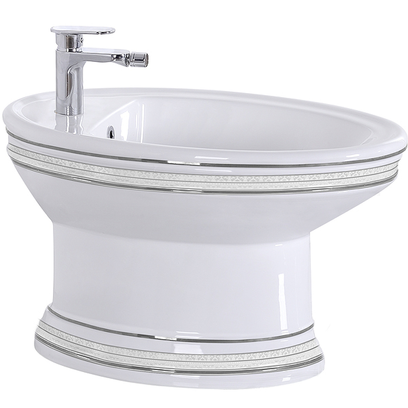 Биде напольное Ceramalux Classic белый  1410 - 0