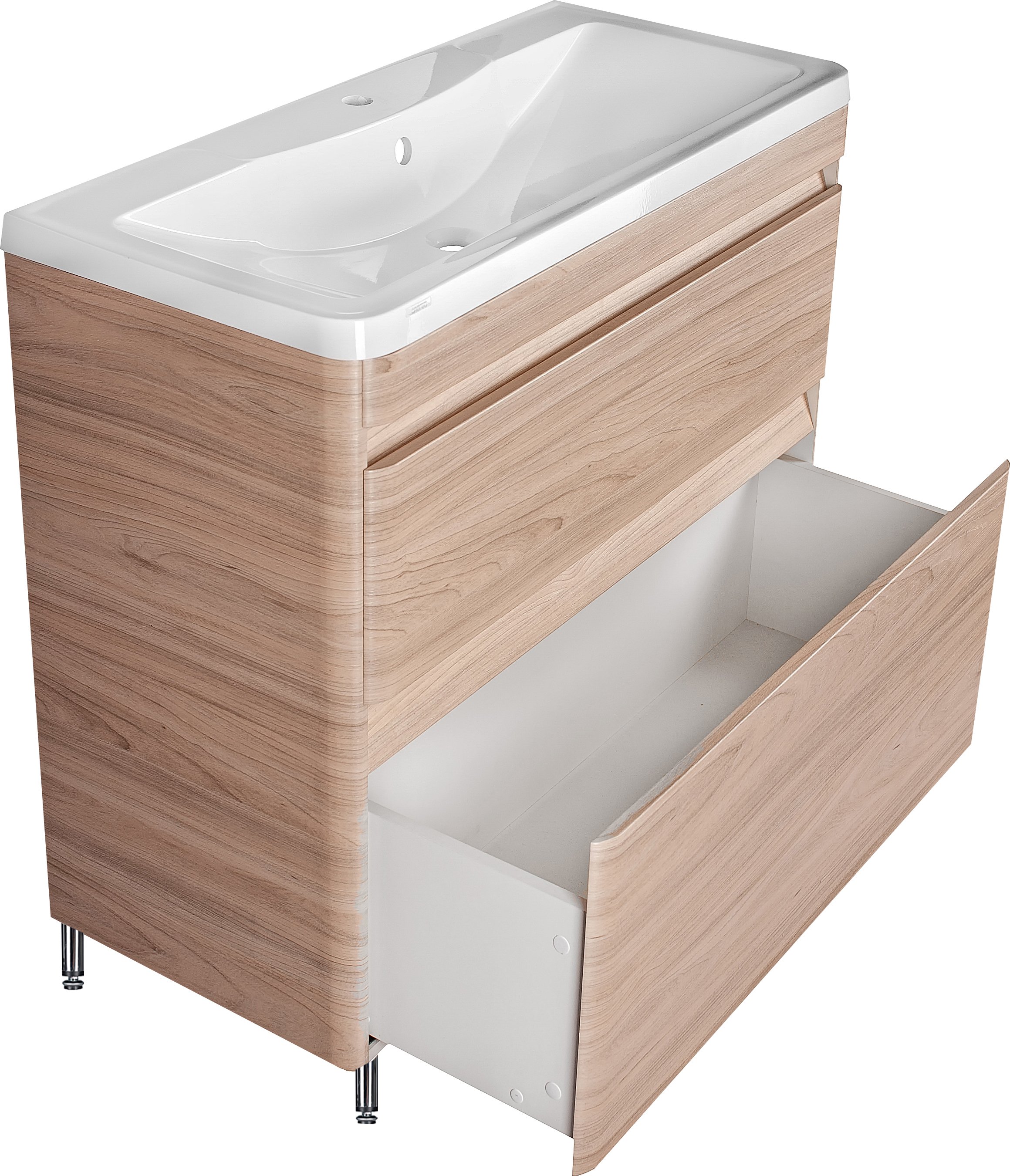 Тумба для комплекта Style Line Атлантика 90 Люкс Plus, напольная, ясень перламутр СС-00002218 - 5