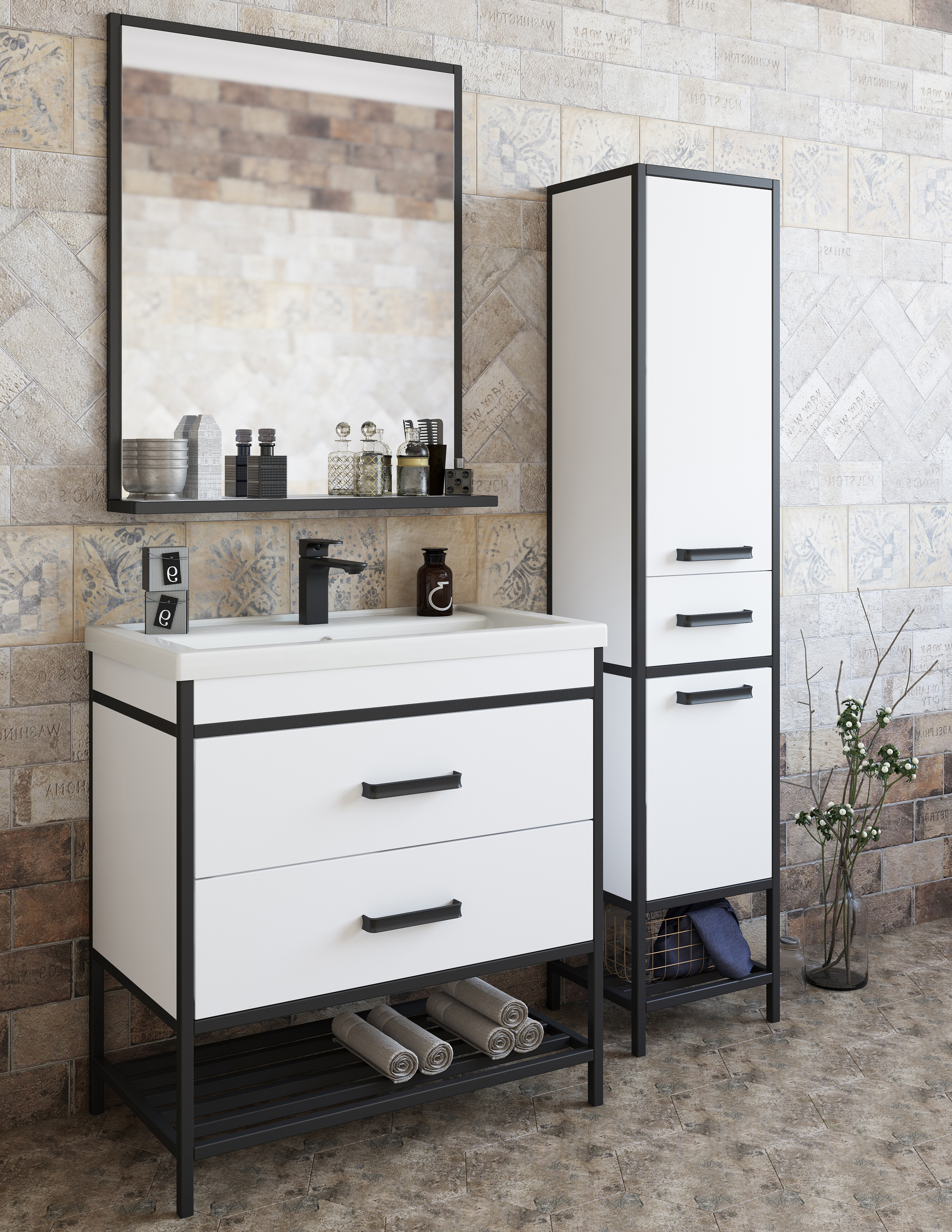 Тумба с раковиной Sanflor Норд 80 - 1