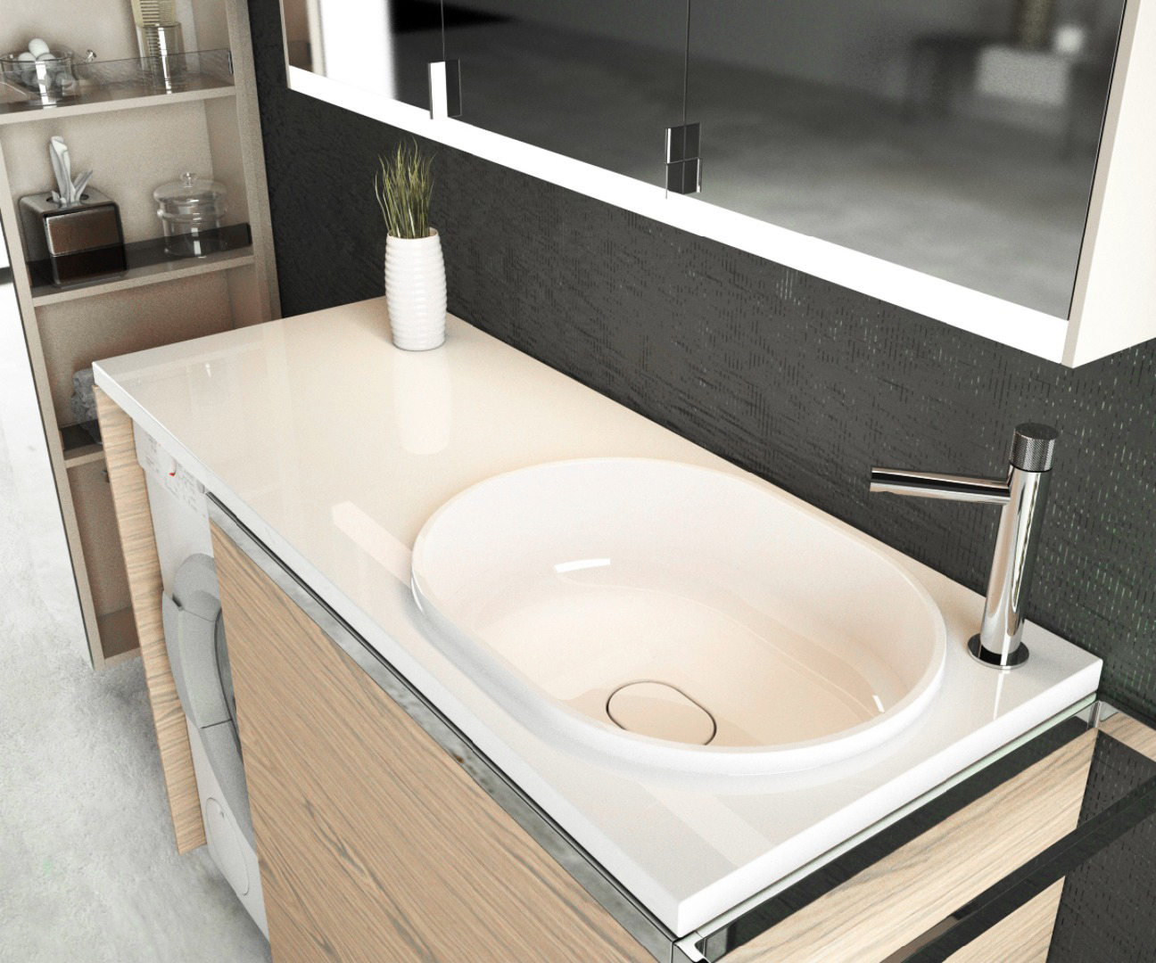 Раковина STWORKI Bruks RBS120R на стиральную машину - 2