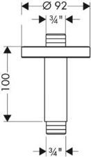 Кронштейн для верхнего душа Hansgrohe 27418000 - 1