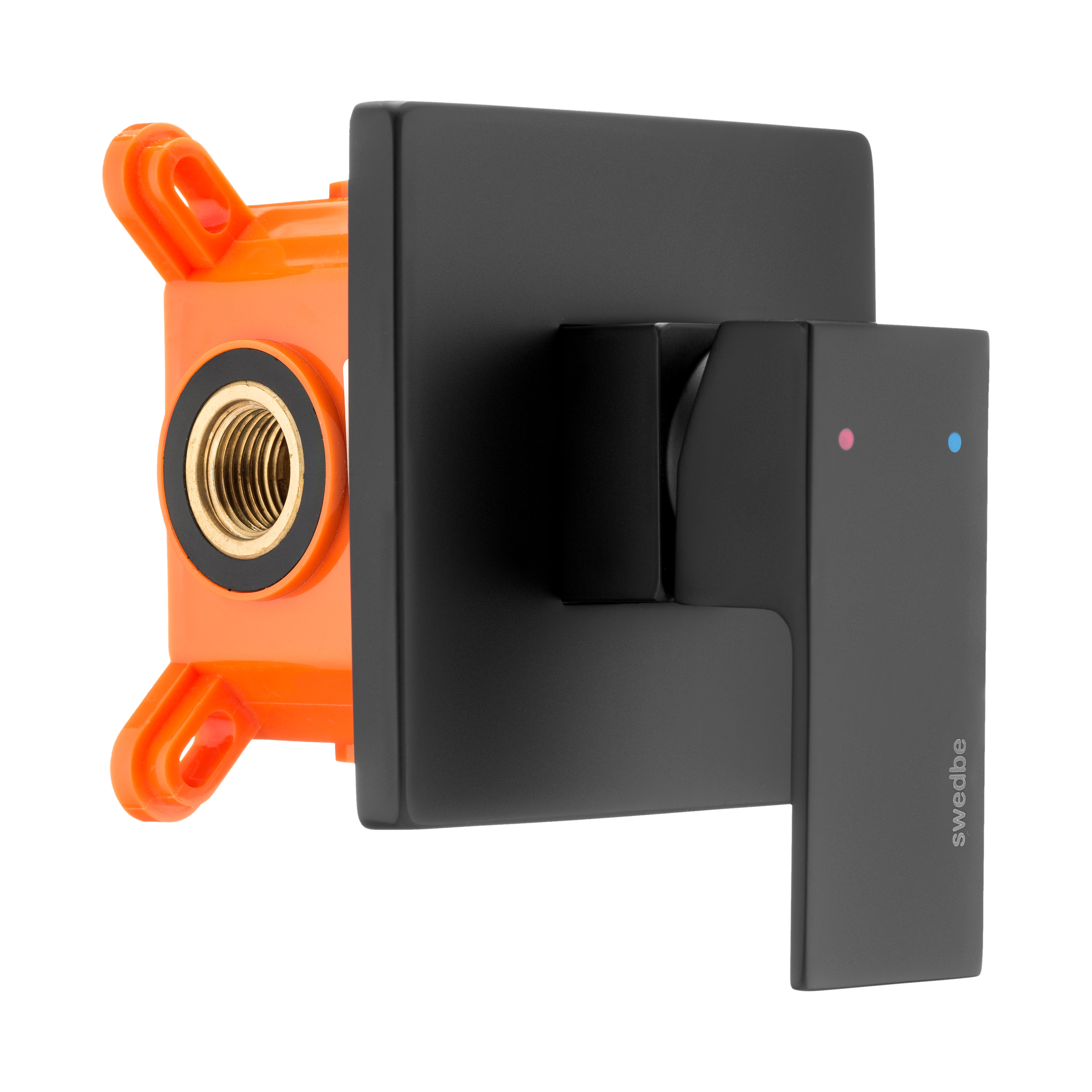 Swedbe Platta Смеситель встраиваемый подключение на 1 выход в монтажном боксе, цвет: черный 5522B - 4