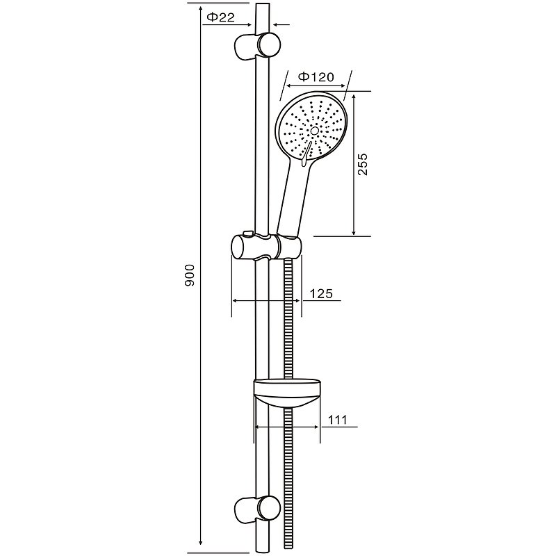 Душевой гарнитур Agger Breeze хром глянцевый A011 - 2