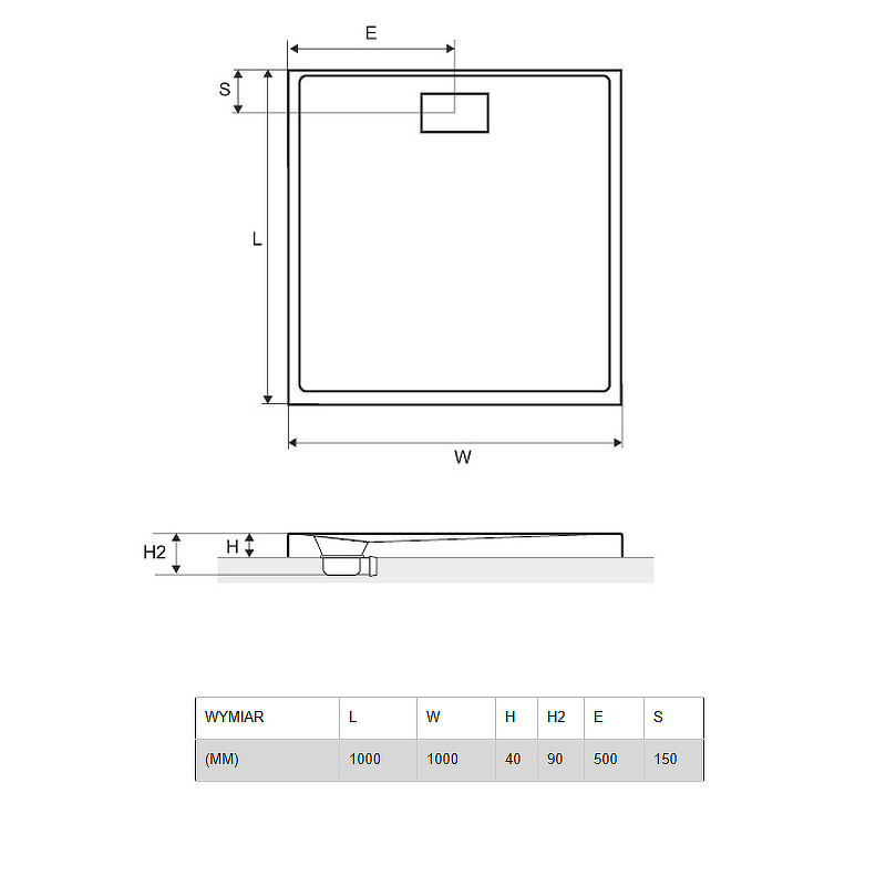 Поддон для душа Excellent Zero 100х100 белый BREX.1202.100.100.WHN - 4