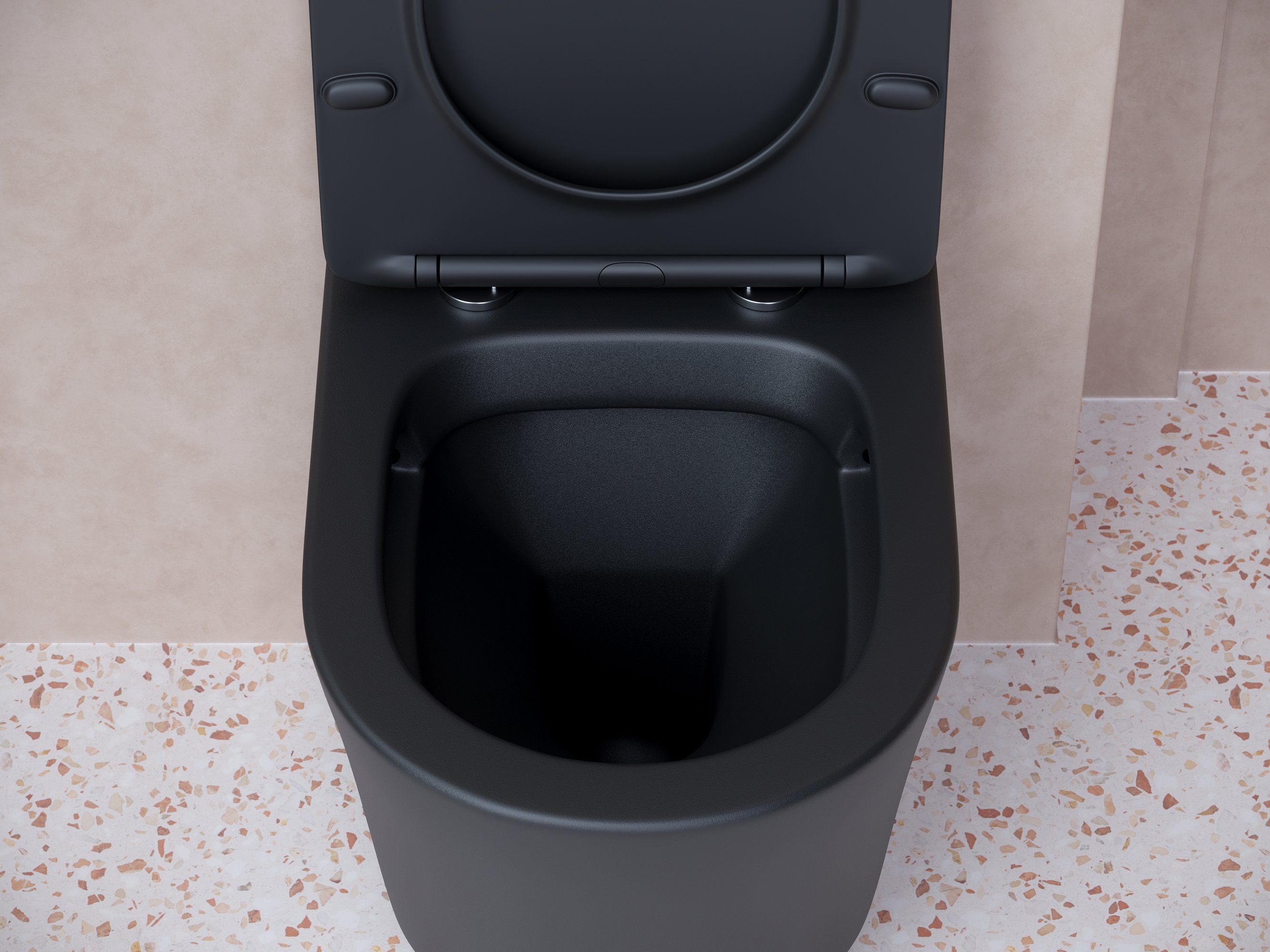 Унитаз подвесной Ceramica Nova Balearica Rimless CN6000MB черный матовый - 4