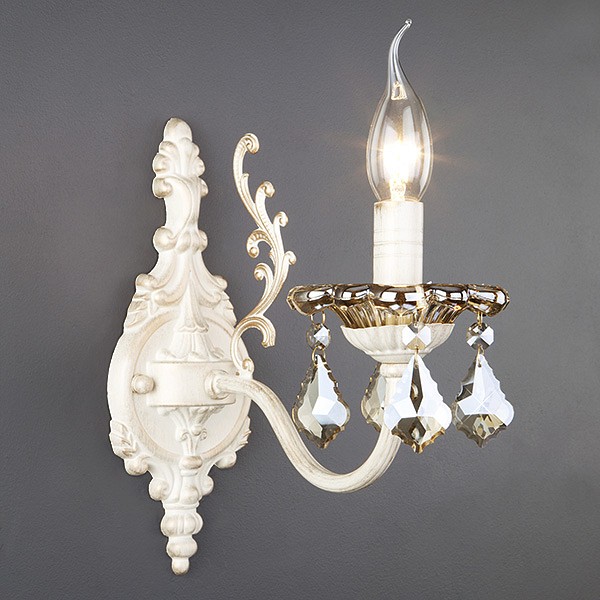 Бра Eurosvet Elisha 3281/1 белый с золотом/тонированный хрусталь Strotskis - 2