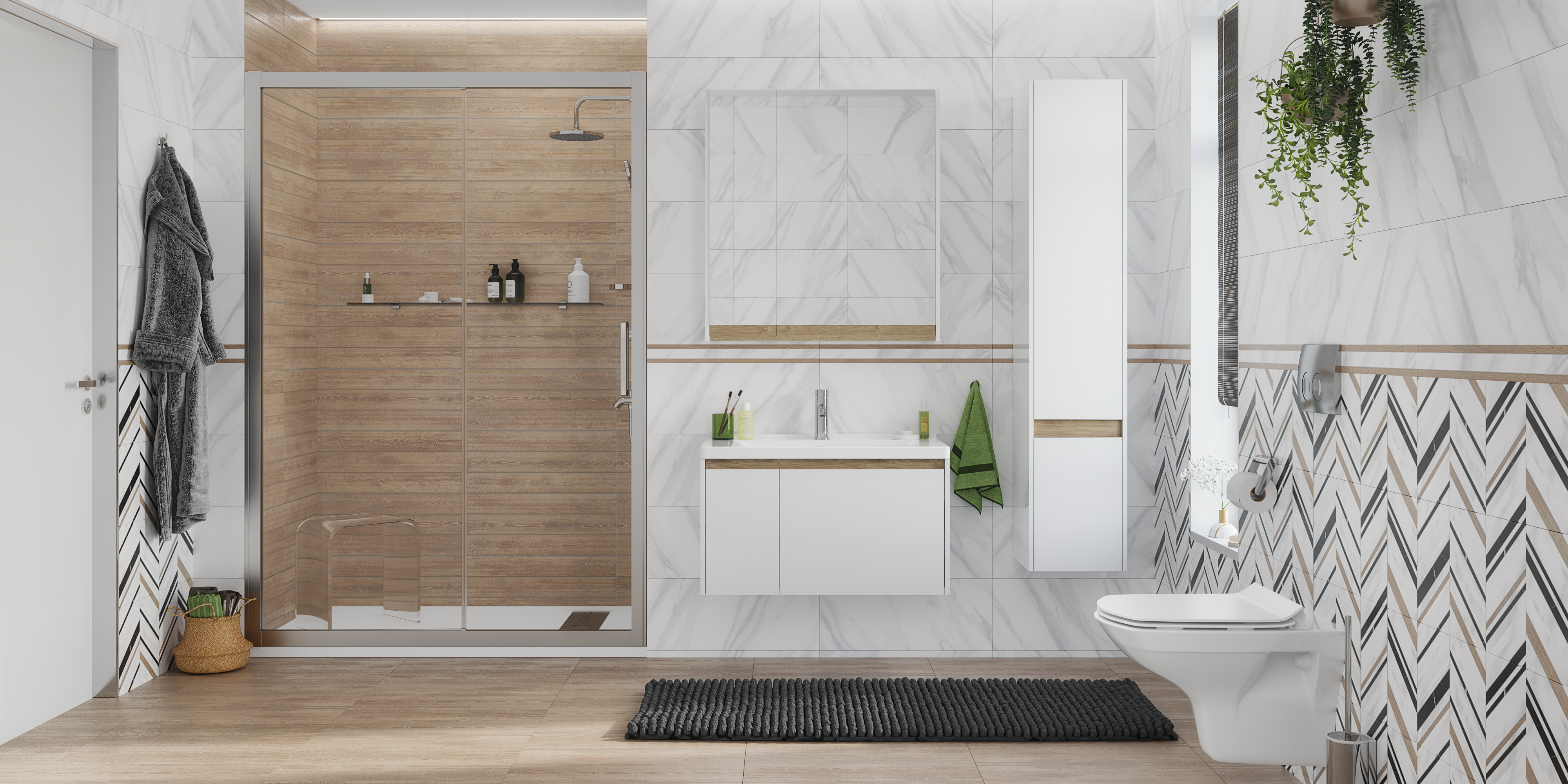 Душевая дверь в нишу STWORKI Стокгольм DE019D2160200 160 см профиль хром матовый 3GW206TTKK000 - 2