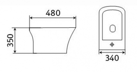 Биде напольное Ceramalux белый  1215Е - 1