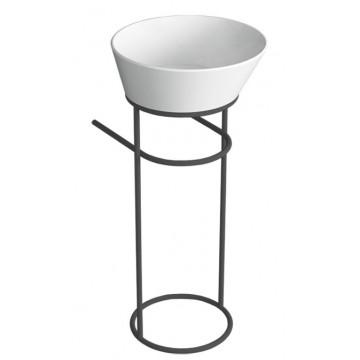 Консоль под раковину Simas Wave черная матовая WASA01 nero matt - 0