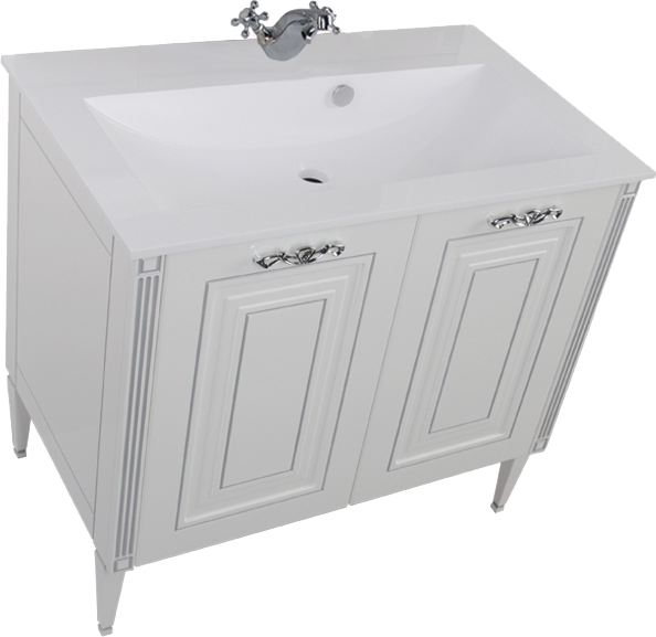 Тумба с раковиной Aquanet Паола 90 белая - 6