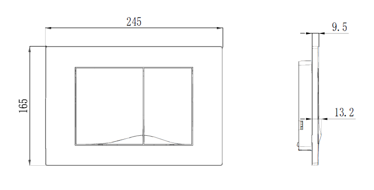 Кнопка смыва Esbano белый ESINVRT29GW - 2