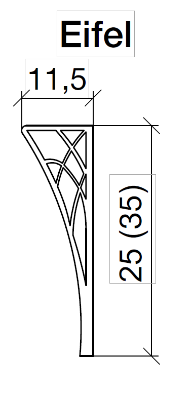 Ножки для мебели Armadi Art Eifel 35 бронза 881-BR - 1