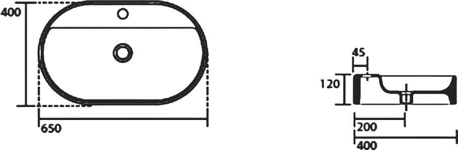 Раковина Kerasan Ciotola 65 черный матовый  028531*1 - 2