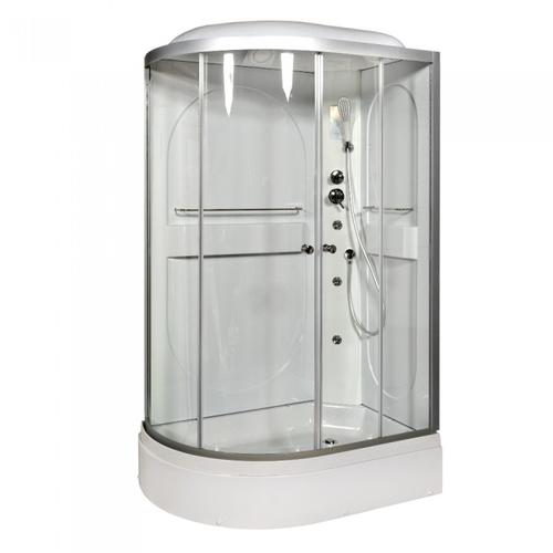 Душевая кабина Deto L 120х80 с электрикой и гидромассажем, хром  L520RGM+EL - 1