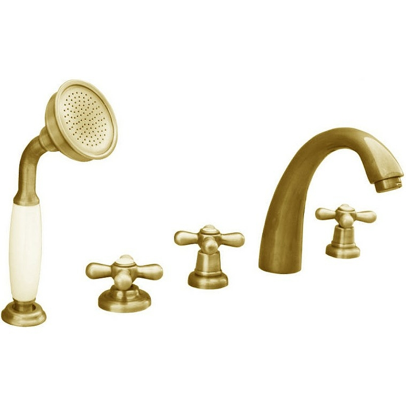 Смеситель на борт ванны Rav Slezak Morava золото MK176.5PZ - 0