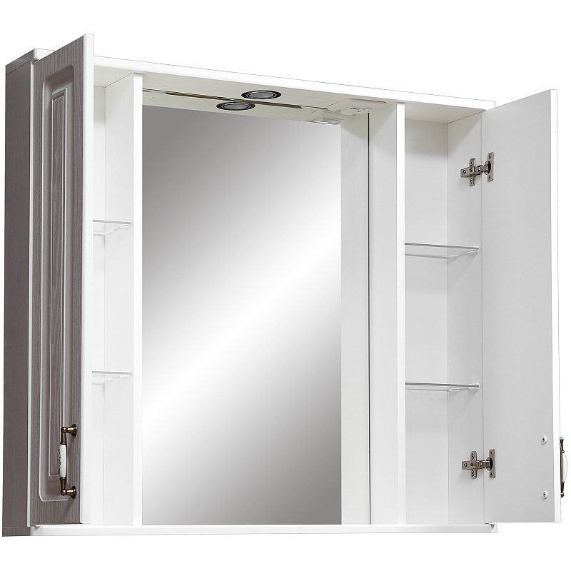 Зеркало-шкаф Stella Polar Кармела 90 с подсветкой белый SP-00000186 - 2