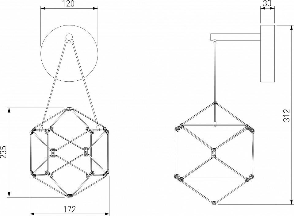 Бра Eurosvet Uma 90310/1 черный жемчуг - 1