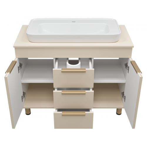 Тумба под раковину Brevita Enfida 100х65 бежевый  ENF-06100-0243Я - 2