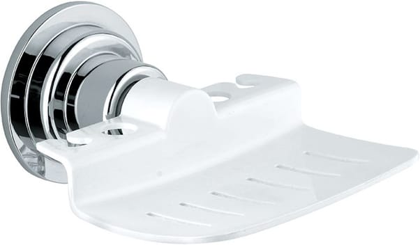 Мыльница с вакуумным креплением Timo TR-059 хром-белый - 0