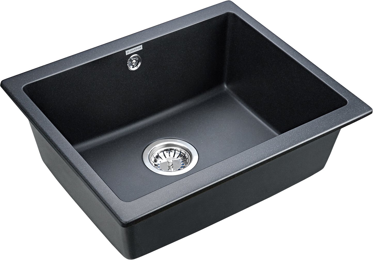 Комплект Мойка кухонная Paulmark Gera PM205546-BLM черный металлик + Смеситель Paulmark Essen Es213011-418 для кухонной мойки, черный металлик - 2
