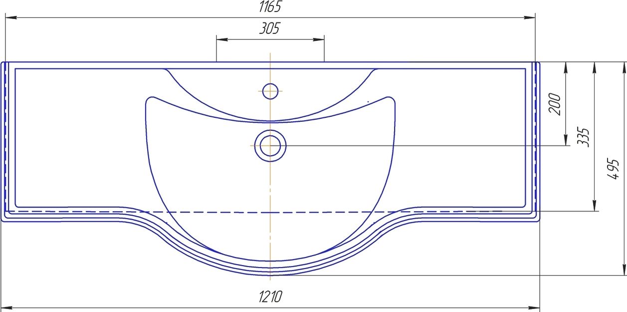 Тумба с раковиной Бриклаер Бали 120 венге, белый глянец - 5