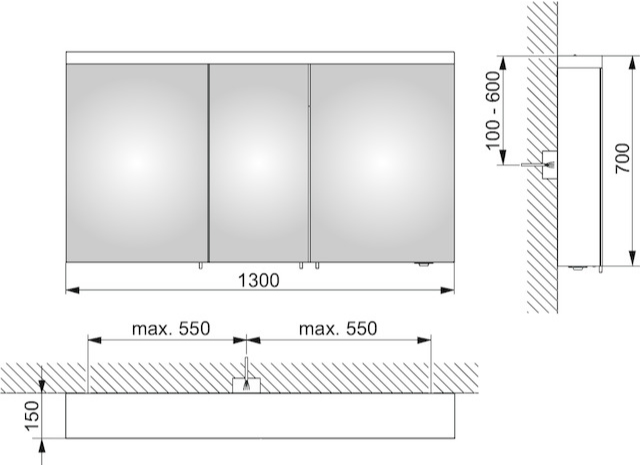 Зеркало-шкаф Keuco Royal Reflex.2 130 с подсветкой 24205171301 - 8