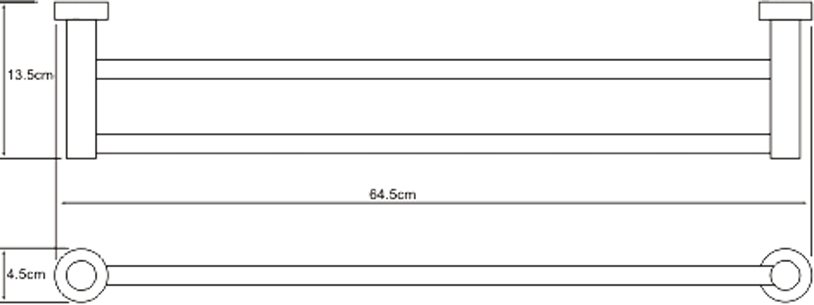 Полотенцедержатель Wasserkraft Donau K-9440 двойной - 2