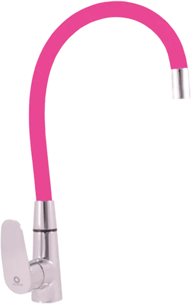 Смеситель для кухни Rav Slezak Amur с гибким изливом хром - розовый AM719.5/10R - 0