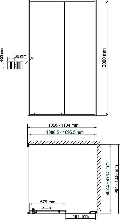 Душевой уголок Wasserkraft Rhin 44S16 - 2