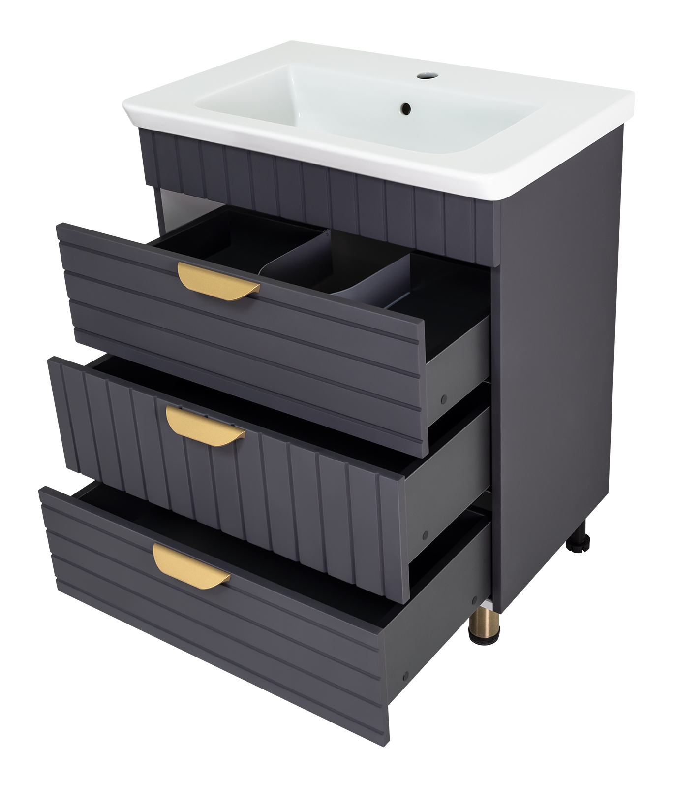 GLOSTER - 70 Тумба с 3 ящ. напольная GLOS-06070-48-2 - 1