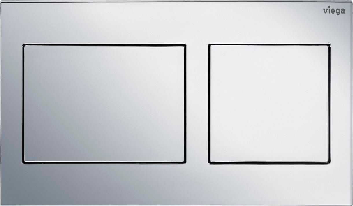 Клавиша смыва, Viega, Prevista, Visign for Style 21, для унитаза, ширина, мм-220, глубина, мм-8, высота, мм-130, тип смыва-двойной, тип управления-ручной нажимной, м 773236 - 1
