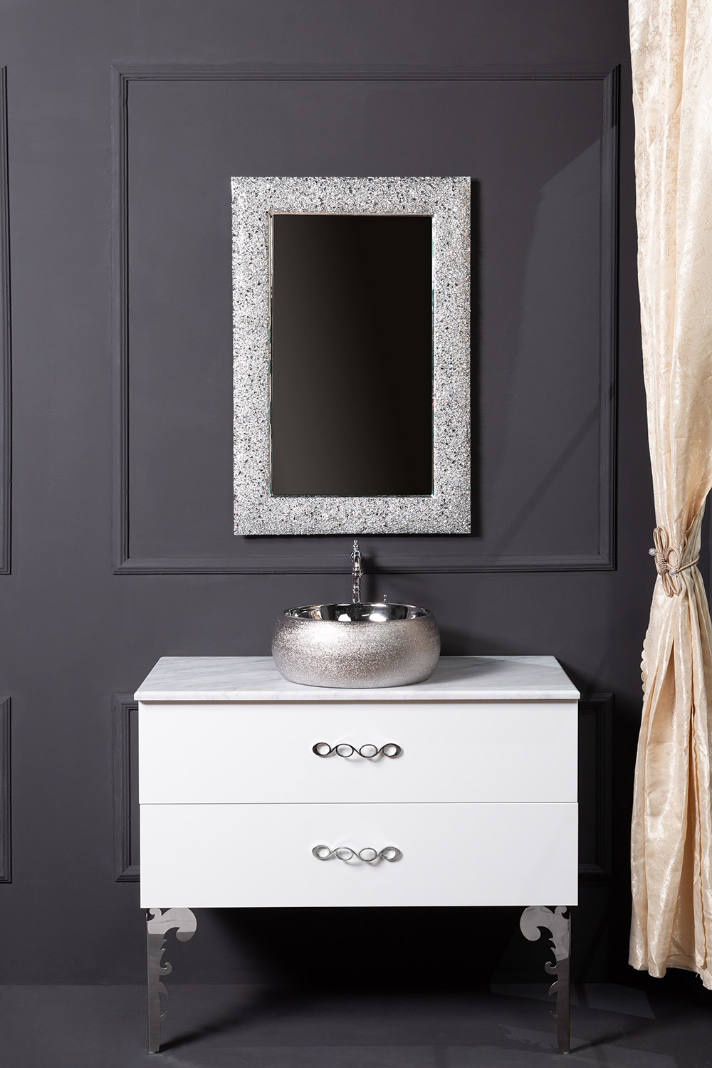 Ножки для тумбы Boheme Armadi Art Ajur nova 34 хром 880-CR - 1