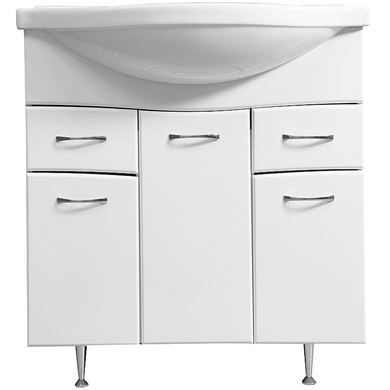 Тумба под раковину Stella Polar Волна Байкал 75 белый SP-00000125 - 1