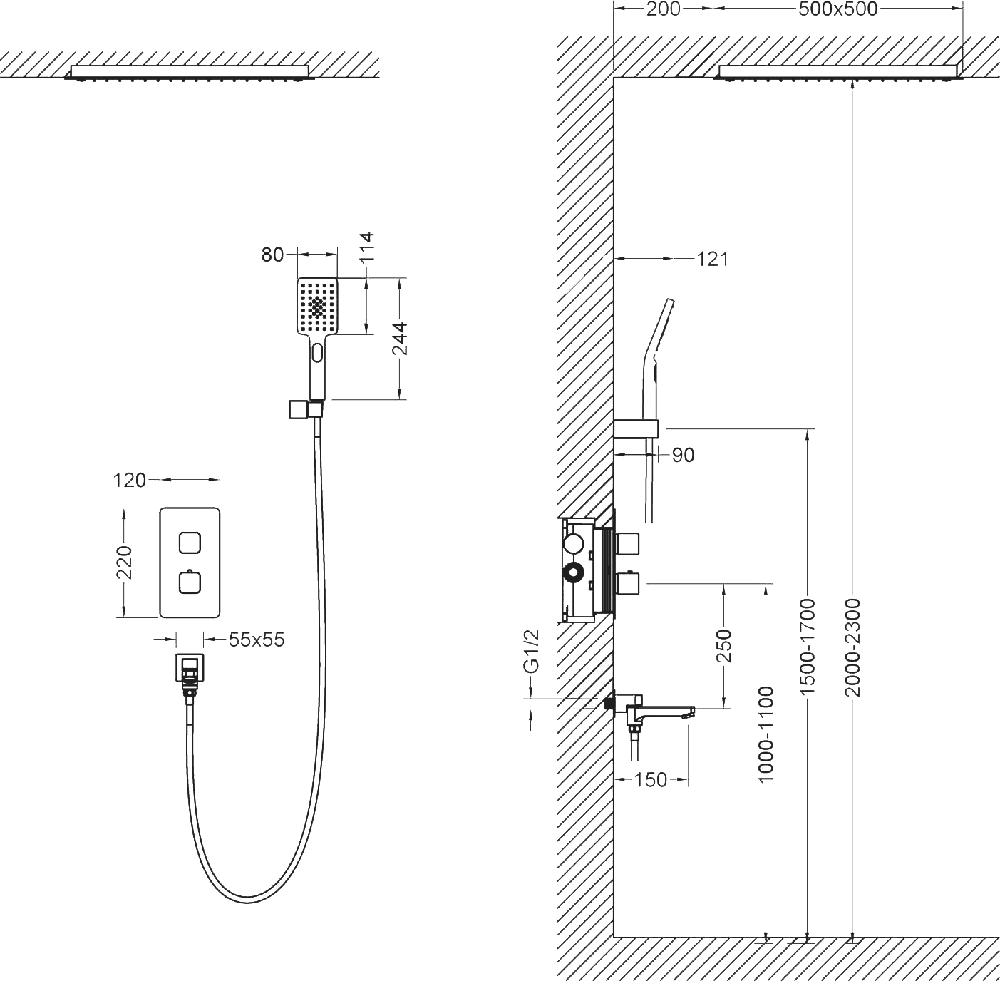 Душевой комплект Timo Petruma SX-5019/03SM - 3