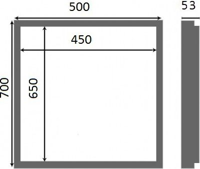 Люк настенный Люкер AL-KR 70x50 - 11