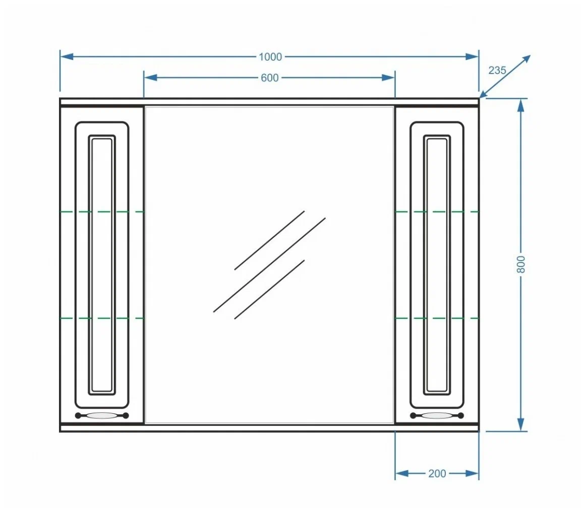 Зеркало-шкаф Stella Polar Кармела 100 с подсветкой белый  SP-00000187 - 3