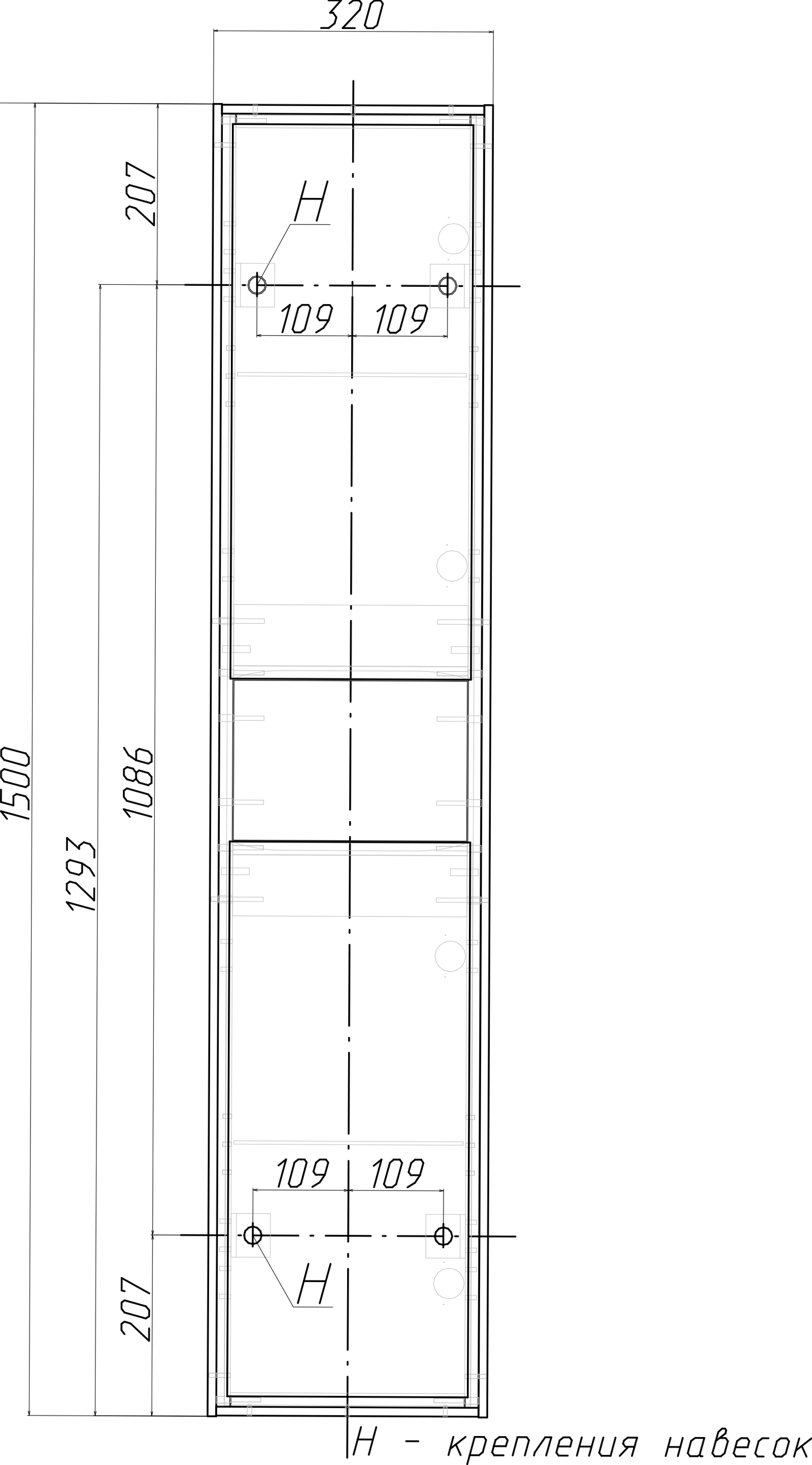 Шкаф-пенал STWORKI Ольтен 150 белый, дуб сонома Ол.04.150/P/W-DS - 3