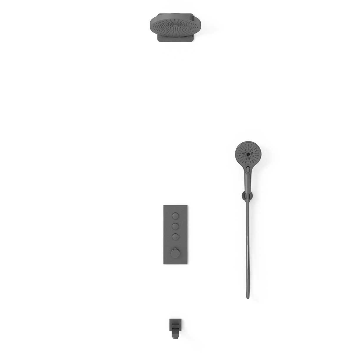 Душевой комплект Vincea Inspire с термостатом темный хром VSFW-433TI1GM - 1