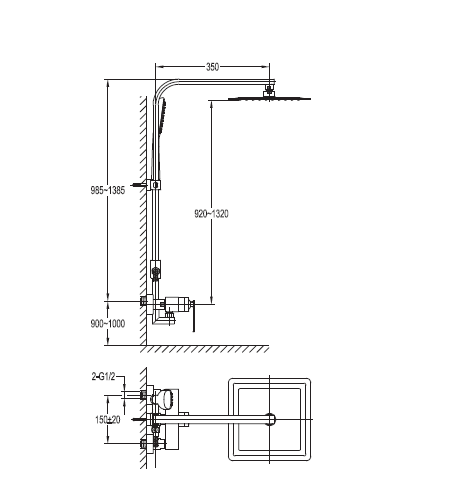 Душевая стойка Cezares CITY-F-CD-01 - 1