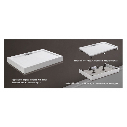 Экран для поддона Weltwasser WW SKS 80-WT 78х78 белый  10000004394 - 1