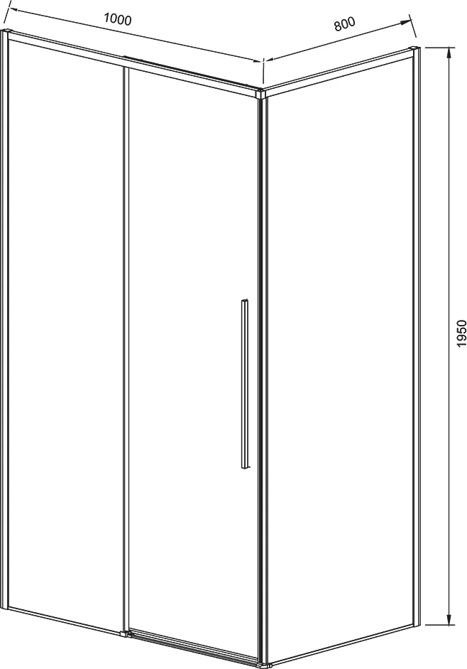 Душевой уголок Vincea Slim-N 100х80 профиль хром стекло прозрачное VSR-4SN8010CL - 5