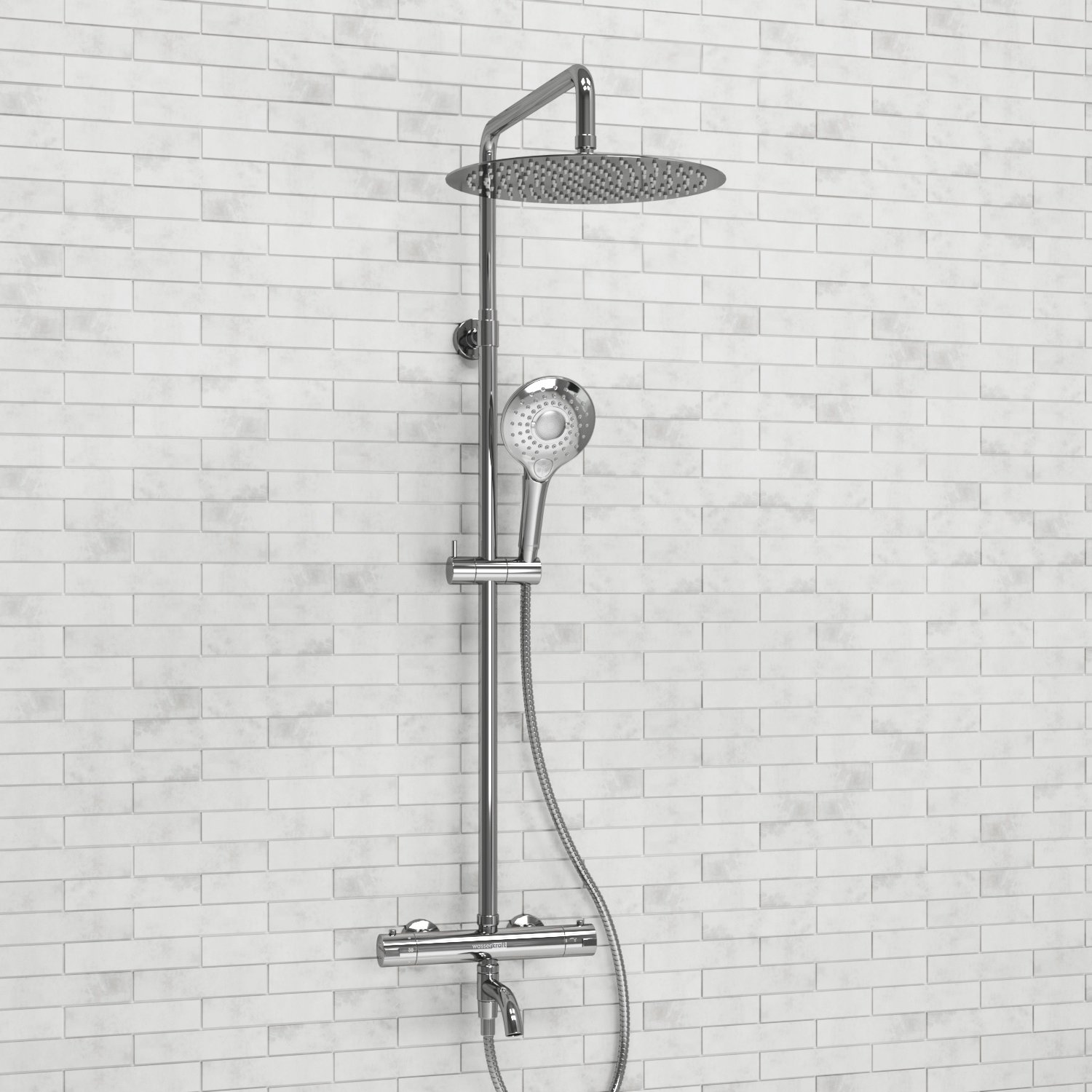 Душевая система WasserKraft 30 с термостатом хром A188.116.101.010.CH Thermo - 1