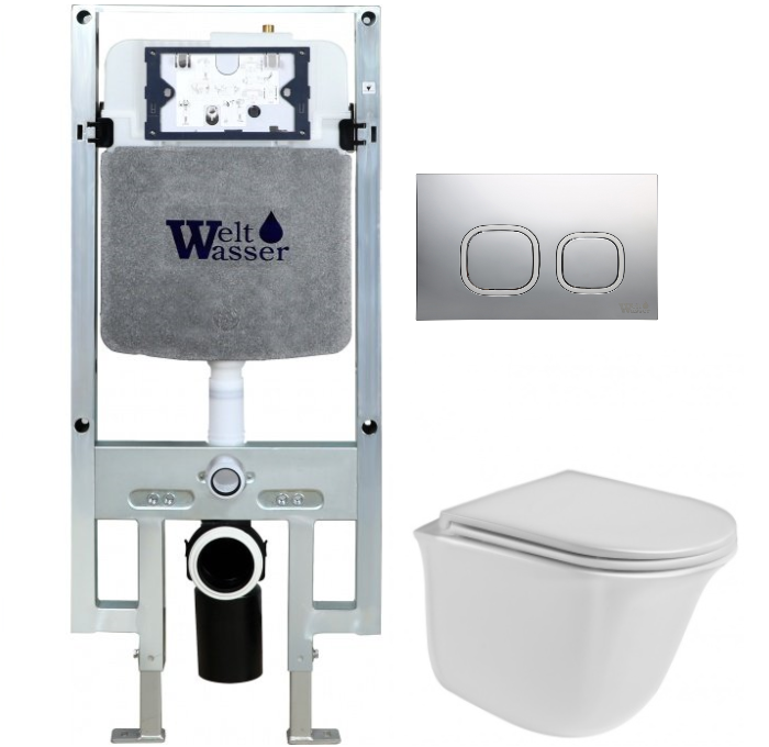 Комплект Weltwasser AMBERG 497 ST + TELBACH 004 GL-WT + AMBERG RD-MT CR  10000006765 - 0