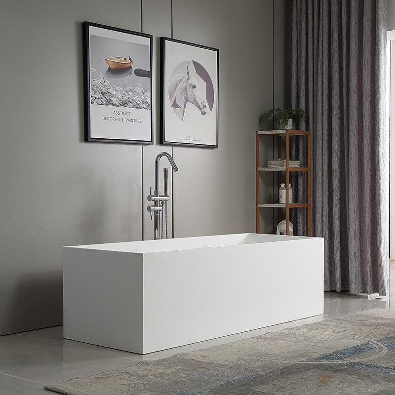 Ванна из искусственного камня ABBER Stein AS9642-1.8 белая матовая - 4