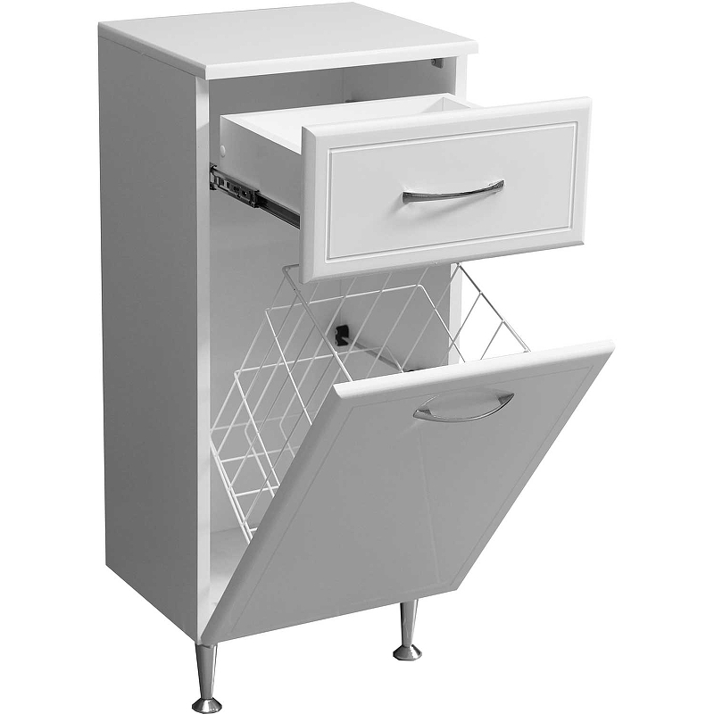 Комод Stella Polar Концепт 36 с бельевой корзиной белый SP-00000152 - 2